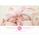 Pink Circle Date Twins Photo Birth Announcements Image 2 of 6